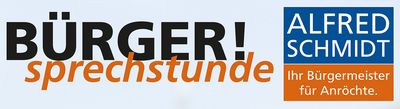 Bürger! Sprechstunde Alfred Schmidt ihr Bürgermeister für Anröchte